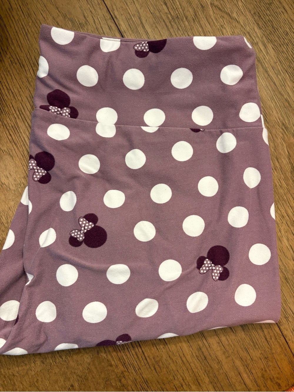 LulaRoe Minnie Mouse Polka Dot T & C Leggings - Mauve